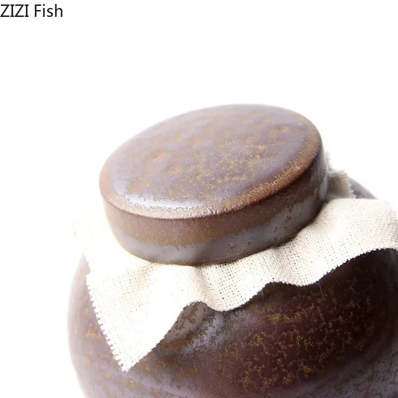 Afralia™ Ceramic Tea Canister - Sealed Storage Jar for Coffee, Tea, and Candy