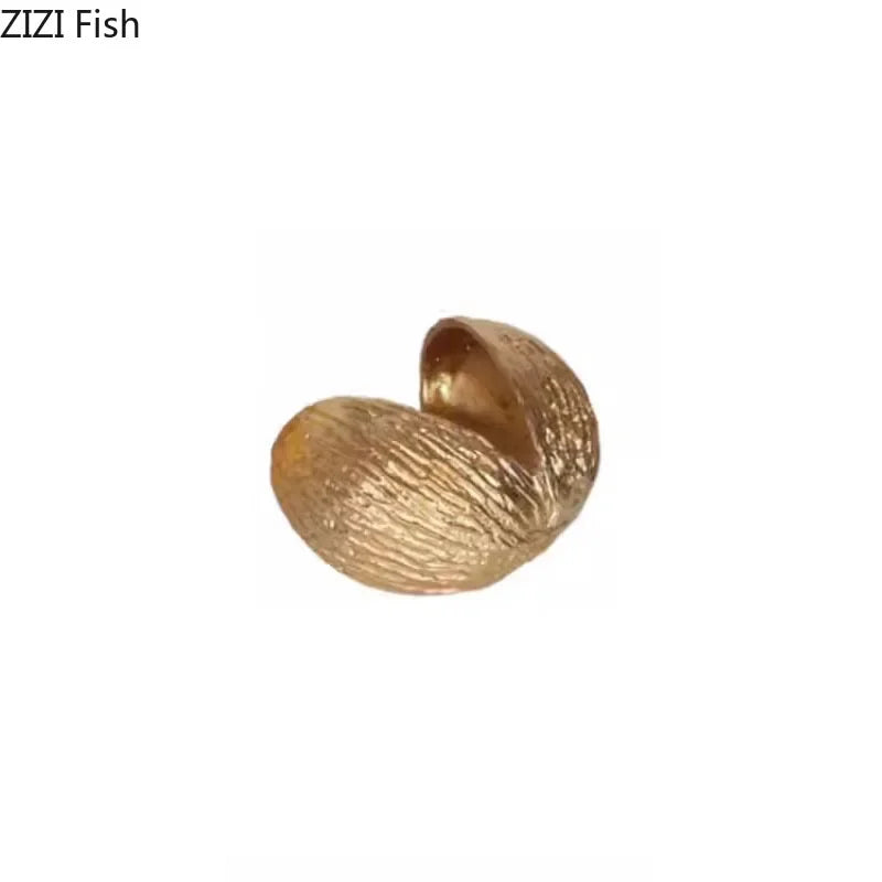 Afralia™ Golden Nut Shell Ornaments Modern Crafts Desk Decoration Artwork Room Aesthetics Decor