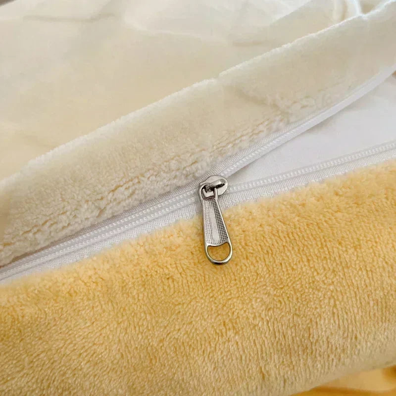 Afralia™ High-Density Milk Fleece Warm Bedding Set for Winter