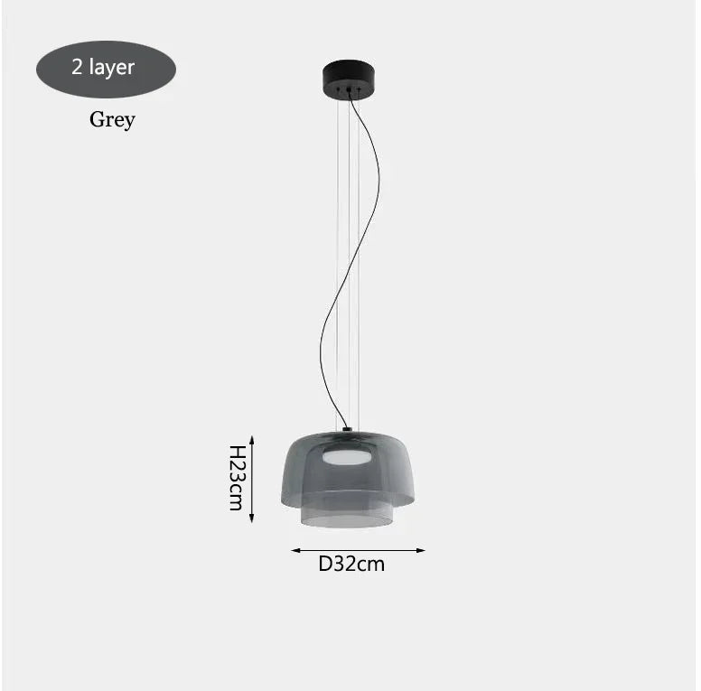 Afralia™ Orange Glass Pendant Lamp for Living Dining Room, Bar, Kitchen Island