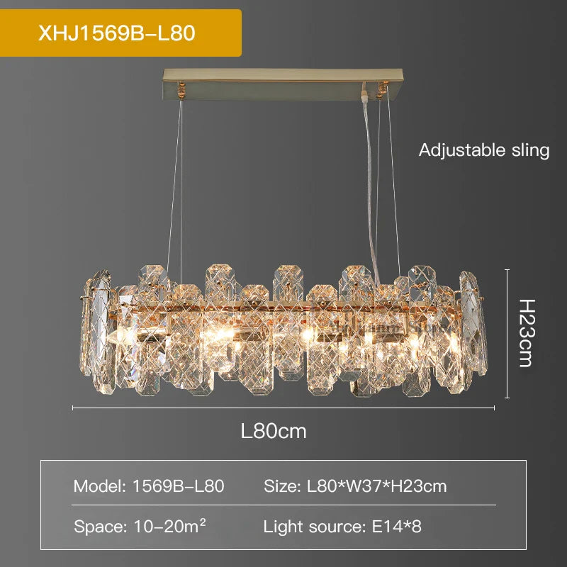 Afralia™ Crystal Chandelier: Modern LED Lighting for Dining, Bedroom, Kitchen, Living Room