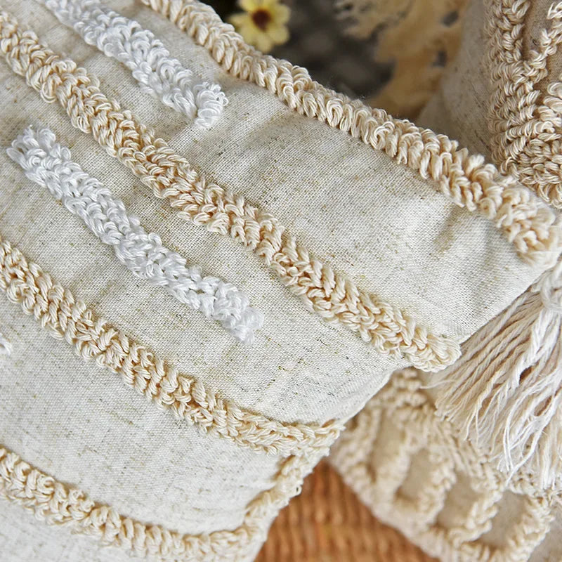 Afralia™ Suede Fringed Pillowcase: Bohemian, Velvet, Modern Minimalist, Straight Couch Waist Cover