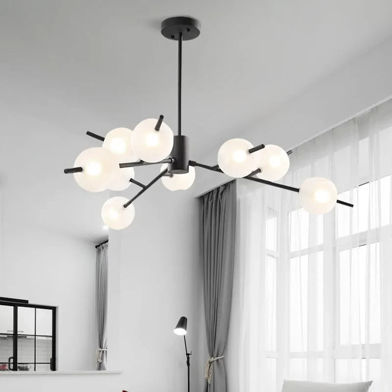 Afralia™ Magic Bean Bubble Glass Chandeliers: Modern Nordic Design for Living Room & Restaurant Lighting