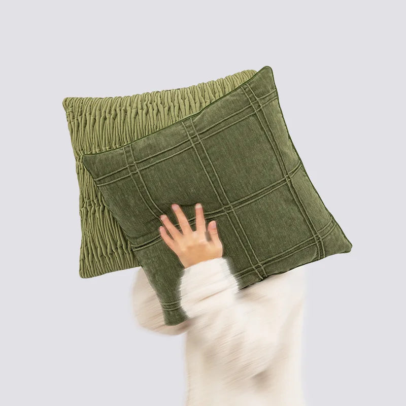 Afralia™ Luxury Pleated Texture Pillow Cover for Modern Home Dector Living Room