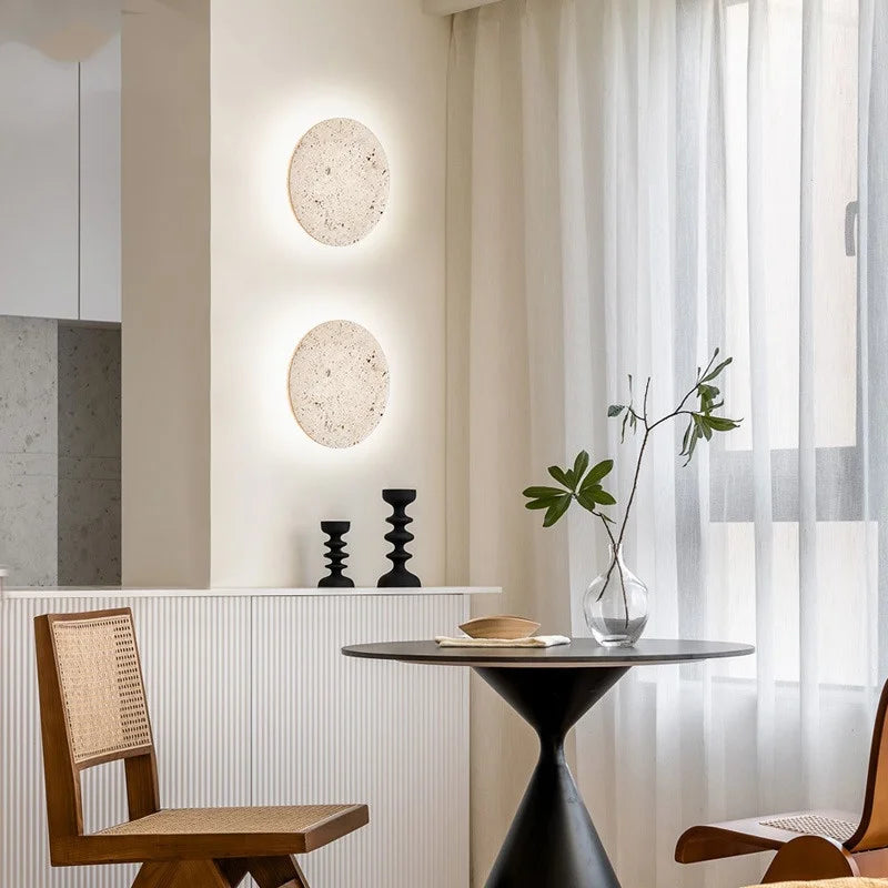 Afralia™ Nordic LED Wall Sconce Yellow Travertine Stair Light Fixture Bedroom Decor