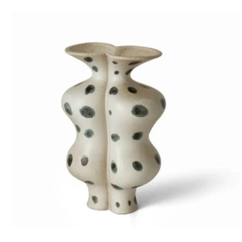 Afralia™ Hand-painted Ceramic Retro Porcelain Vase Flower Pot Home Decoration