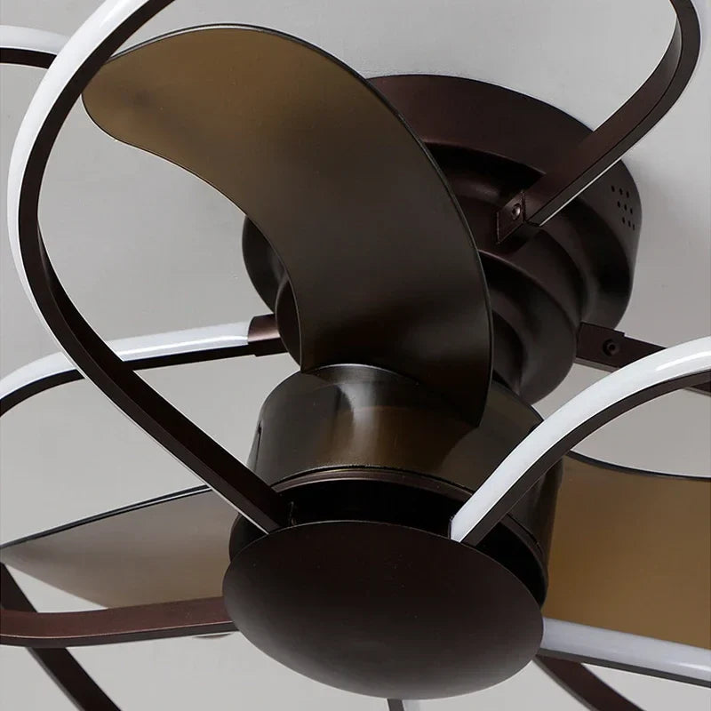 Afralia™ Smart Ceiling Lamp Fan Remote Control Dimmable Color Changing