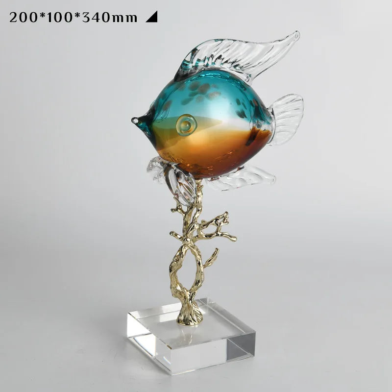 Afralia™ Modern Fish Crafts & Home Decor for Wealth Attraction
