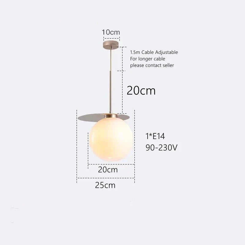 Afralia™ Colorful Glass Metal Dinning Pendant Lamp