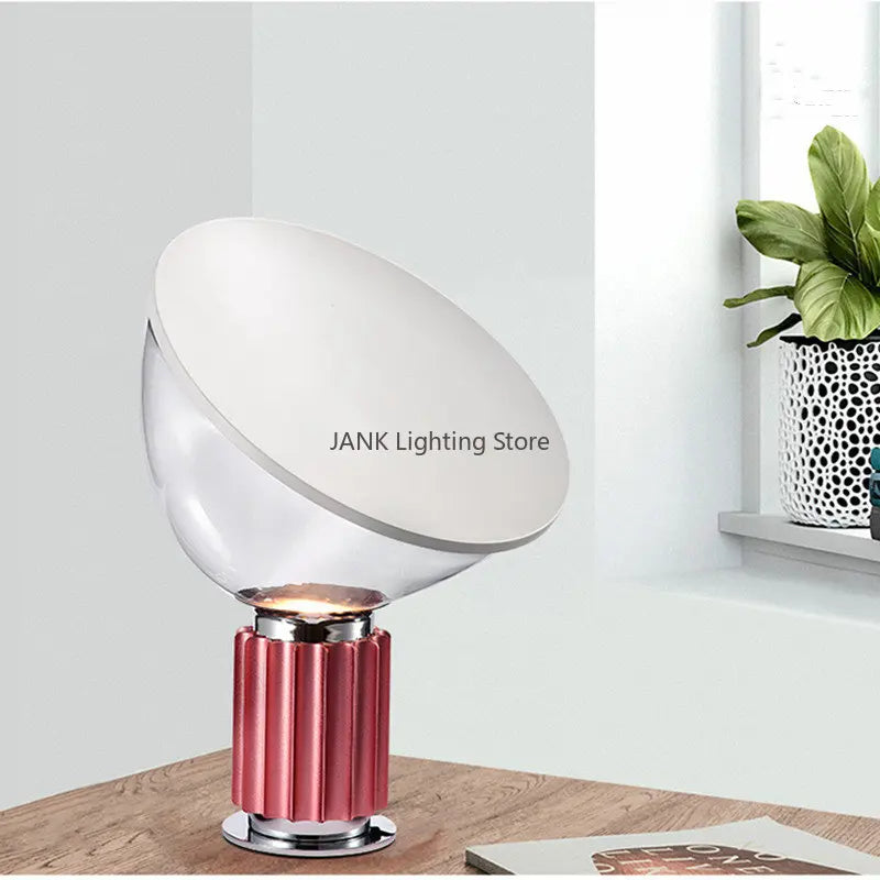 Afralia™ Aluminum LED Desk Lamp Glass Shade High-end Decor Lighting