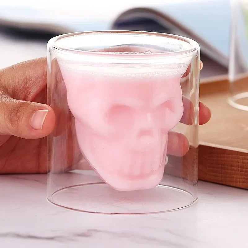 Afralia™ Skull Glass Cup for Beer, Tea, Cocktail, Wine - Heat Resistant Mug