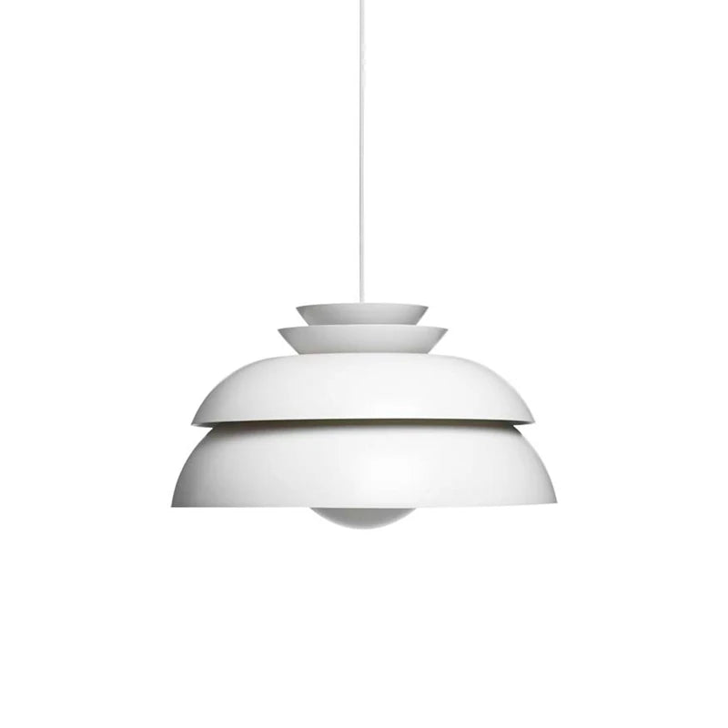 Afralia™ Round White Pendant Light: Nordic Style, Creative Design for Restaurants, Bars