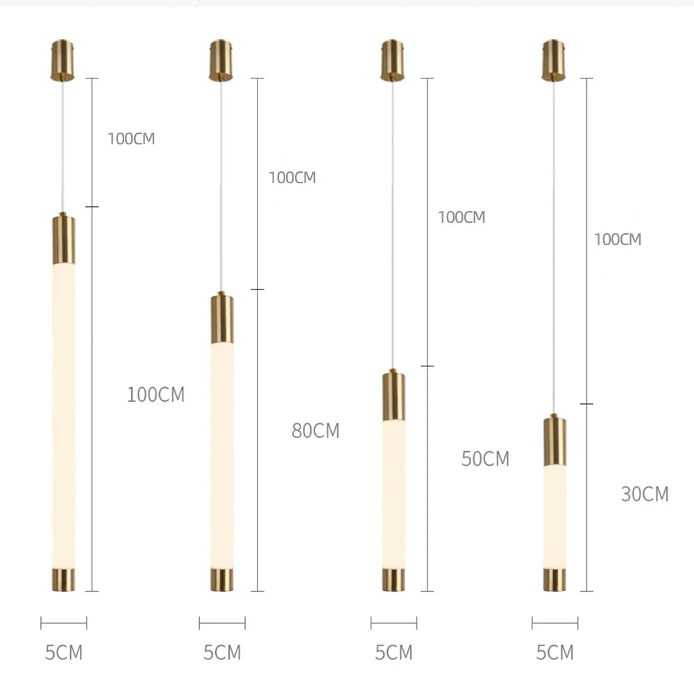 Afralia™ Nordic Gold LED Pendant Light for Kitchen Island, 360° Luminous Brilliance