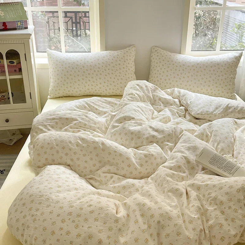 Afralia™ Double Layer Yarn Bedspread Set King/Queen Breathable Comfortable Bedding