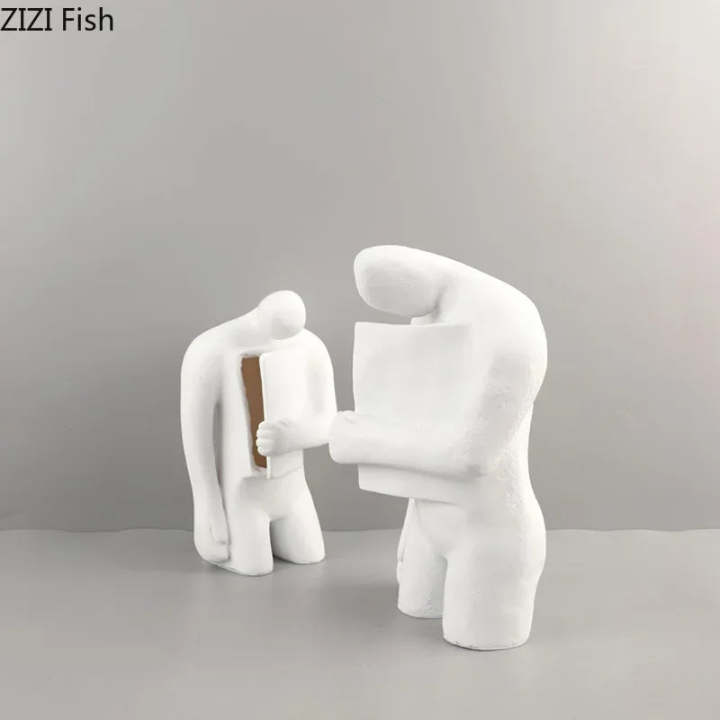 Afralia™ Marble Heart Figure Sculpture Decor - Modern Desk Ornaments & Room Aesthetics