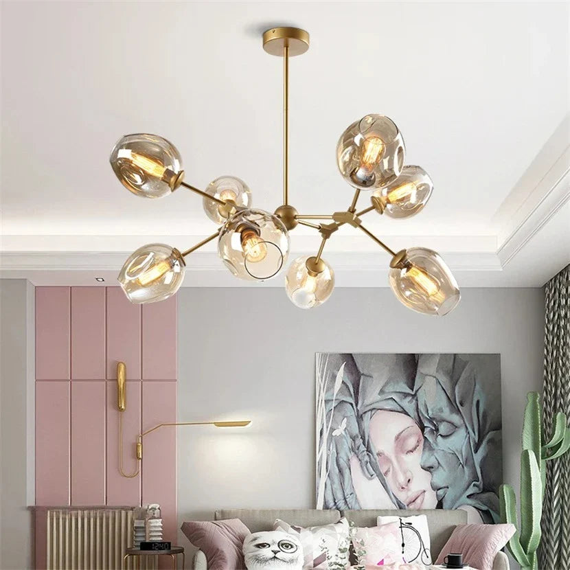 Afralia™ Modern Minimalist Ceiling Chandelier Light for Dining and Living Room