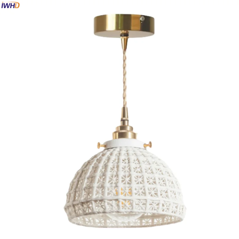 Afralia™ French Minimalism Ceramic LED Pendant Light for Home Decor