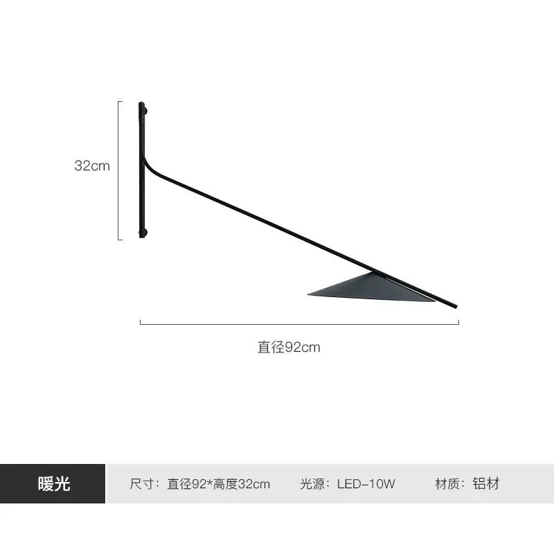 Afralia™ Modern Adjustable Wall Lamp Black LED Indoor Lighting Living Room Bedroom