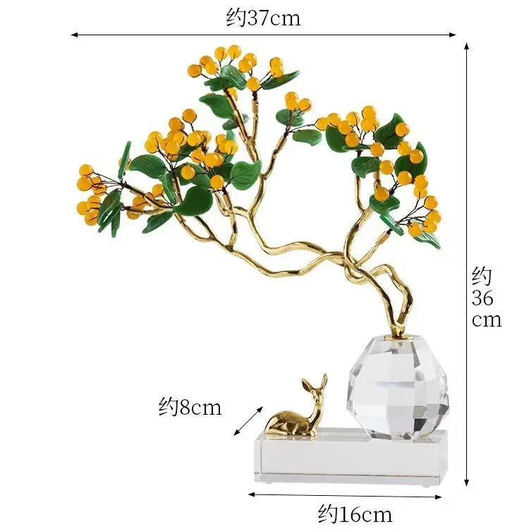 Afralia™ Chinese Style Crystal Ornaments for Home Decoration and Gifts