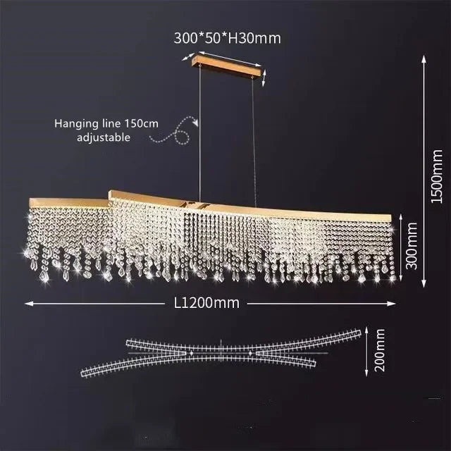 Afralia™ Crystal Chandelier: Luxury Gold LED Circle Ceiling Pendant Light