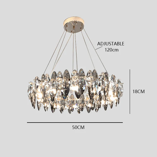 Afralia™ Crystal Dimmable LED Pendant Lights: Modern Indoor Artistic Hanging Lamps