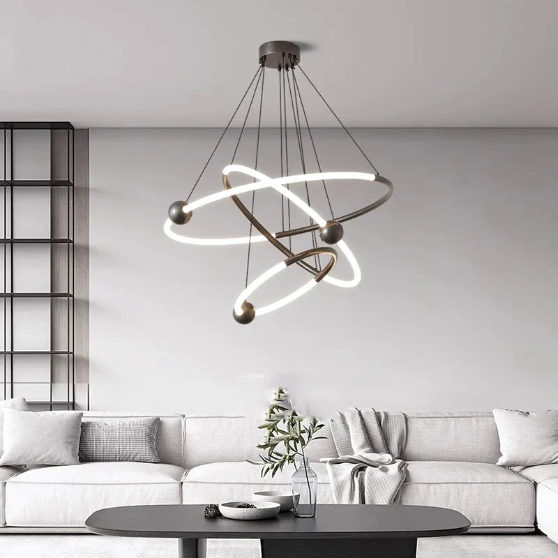 Afralia™ Modern LED Chandelier for Living Room Indoor Lighting