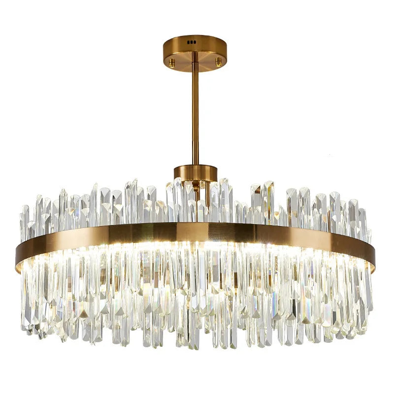 Afralia™ Crystal Chandeliers: Round LED Luxury Ceiling Pendant Lights for Elegant Home Decor.