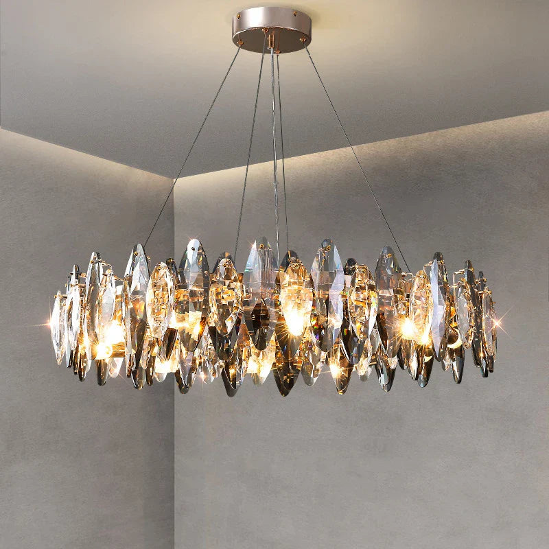 Afralia™ Kristal 2024 Chandelier LED Light for Dining and Living Room Decor