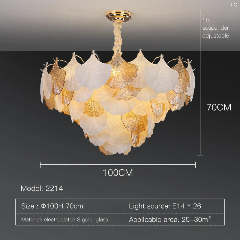 Afralia™ Crystal Chandelier Shell Lamp: Luxury Nordic Design for Living Room, Bedroom, Hall