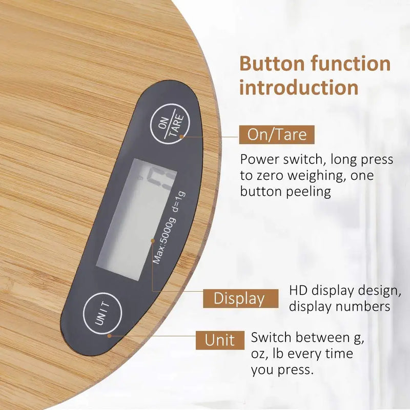 Afralia™ Digital Kitchen Scale with LCD Display and Tare Function - 5KG Capacity