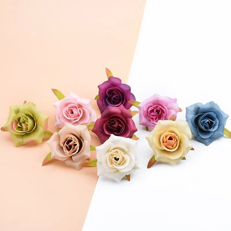 Afralia™ Artificial Silk Roses Head Set for Wedding Home Decor DIY Wreath & Christmas