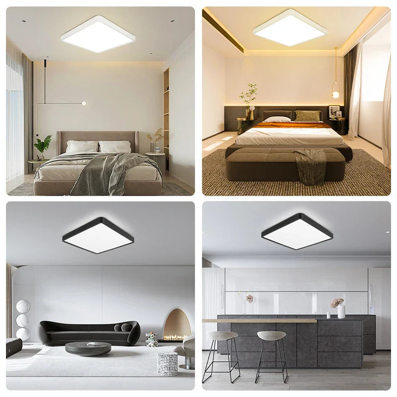 Afralia™ LED Dimmable Ceiling Lamp with Remote Control for Bedroom and Living Room