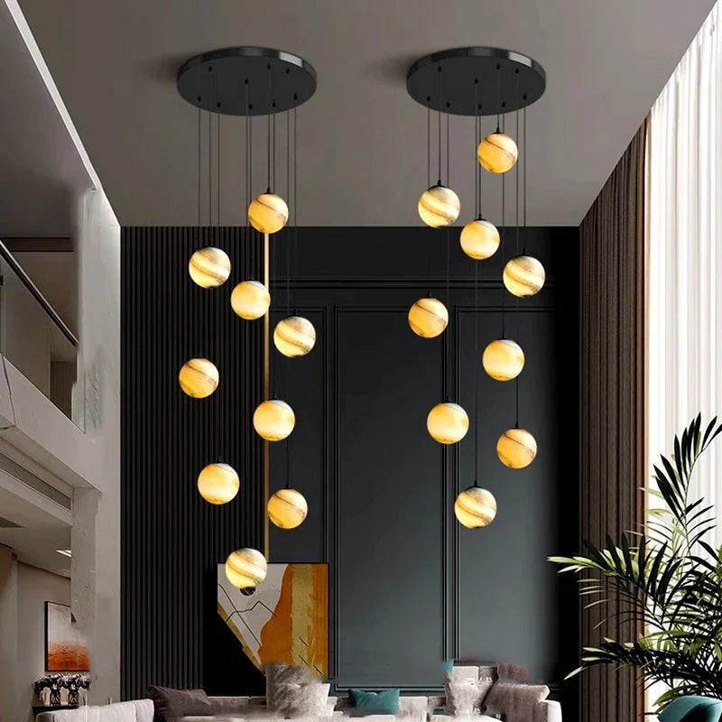 Afralia™ Modern Pendant Chandelier Ceiling Lamp for Indoor Living Room Lighting