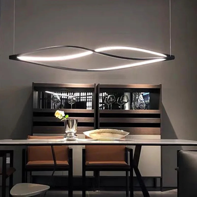 Afralia™ Aluminum LED Pendant Lamp for Kitchen Dining Island Suspended House Lighting