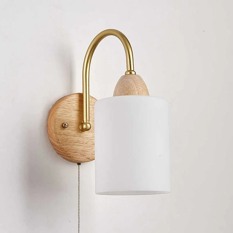 Afralia™ LED Pull Chain Wall Lights for Bedroom Decor