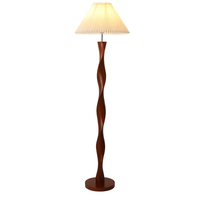 Afralia™ Walnut Floor Lamp, Nordic Design, Classic Style, Luxury Solid Wood for Living Room