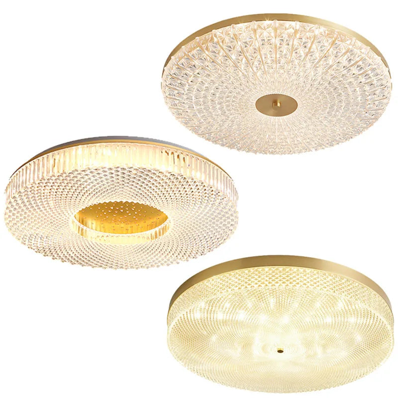 Afralia™ Round Acrylic Ceiling Lamp: Modern Light Luxury for Bedroom & Living Room