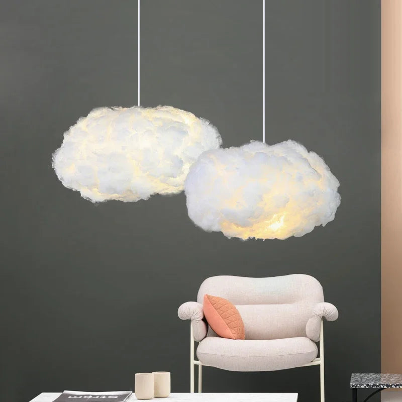 Afralia™ Nordic Cloud Pendant Lights LED Chandelier for Living Dining Bedroom Club Room