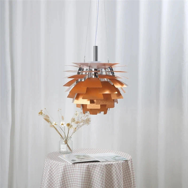 Afralia™ Pinecone LED Chandelier: Nordic Louis Design Pendant Lights for Elegant Living Room Decor