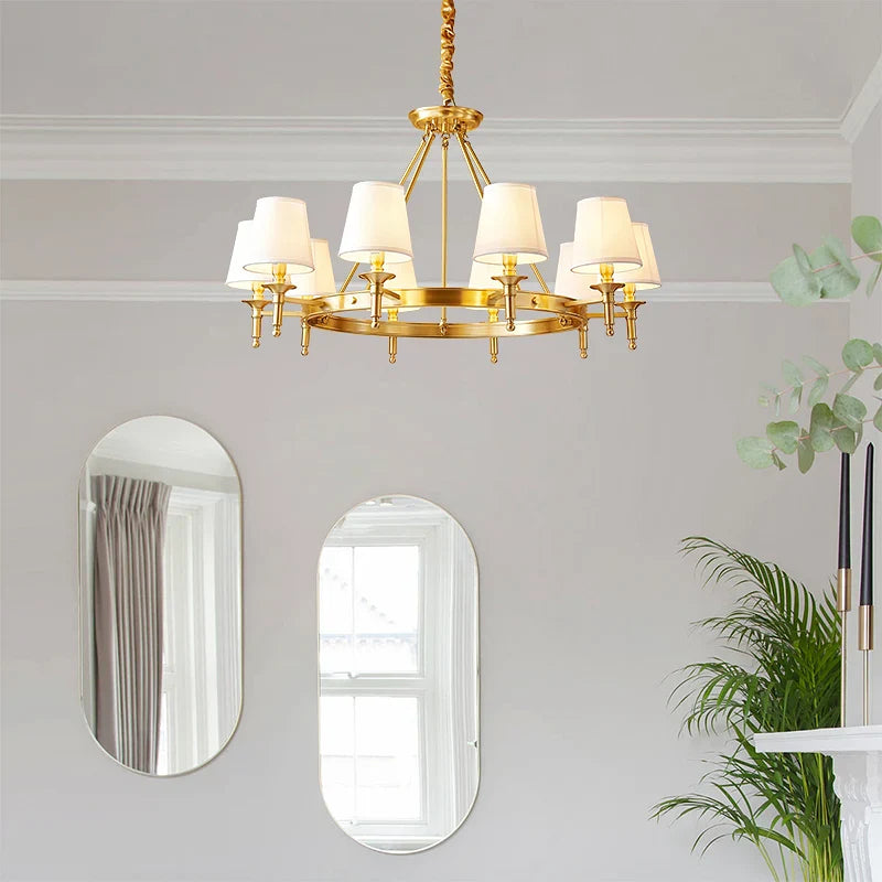 Afralia™ Copper American Chandelier: Luxury Modern Living Room, Dining Room, Bedroom Light