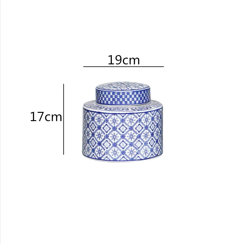 Afralia™ Chinese Retro Ceramics Golden Vase with Cover for Home Décor and Organization