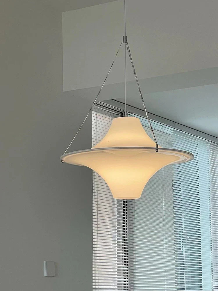Afralia™ Cream Acrylic UFO Pendant Light: Modern Home Decor Hanging Lamp