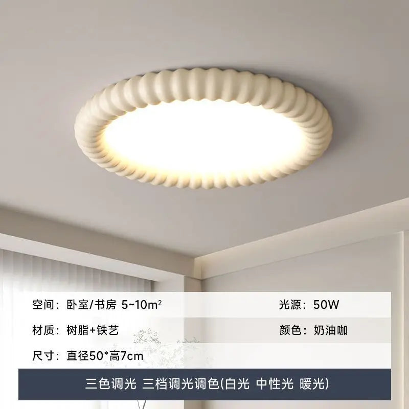 Afralia™ Modern Minimalist Circular Ceiling Light for Master Bedroom and Study Area