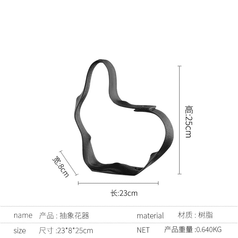 Afralia™ Geometric Hollowed-out Resin Ring for Home Decor & Flower Arrangement