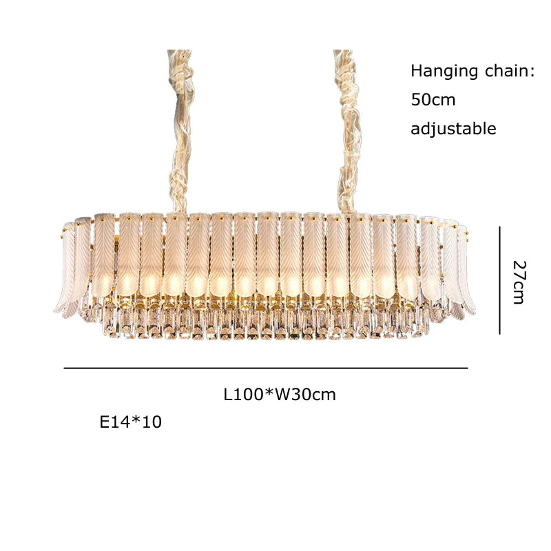 Afralia™ Golden Crystal Chandelier: Postmodern Luxury Round Chandelier for Living Room
