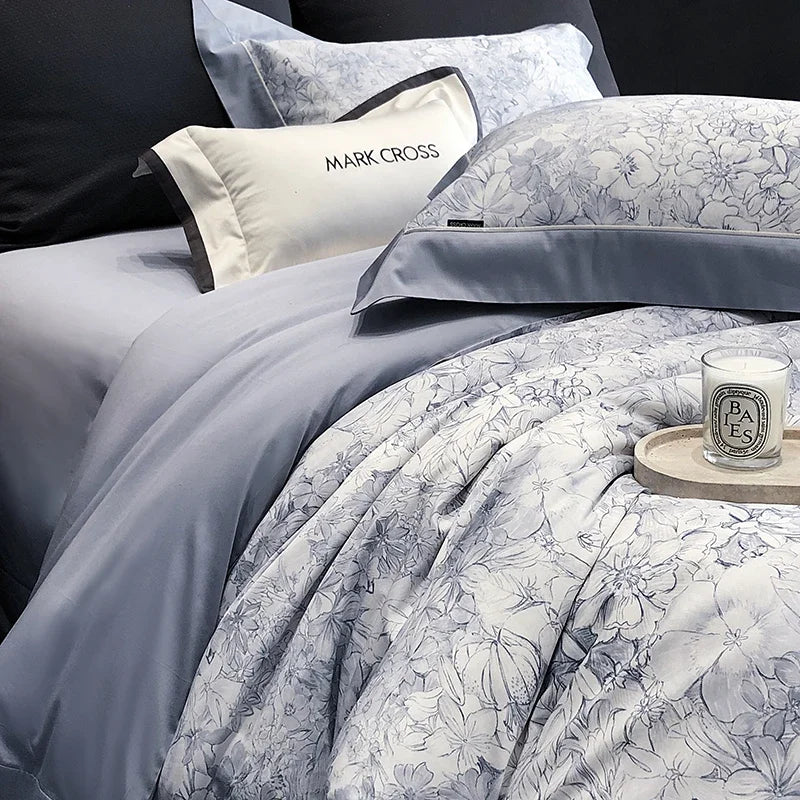 Afralia™ Egyptian Cotton Bedding Sets Queen King Ru Size Bed Linens