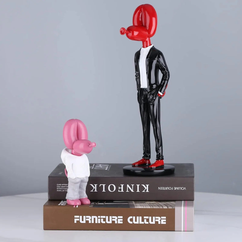 Afralia™ Balloon Dog Statue Resin Sculpture Modern Home Office Decor