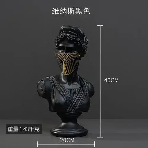 Afralia™ Venus Bust Sculpture Art Figurine for Home Decor