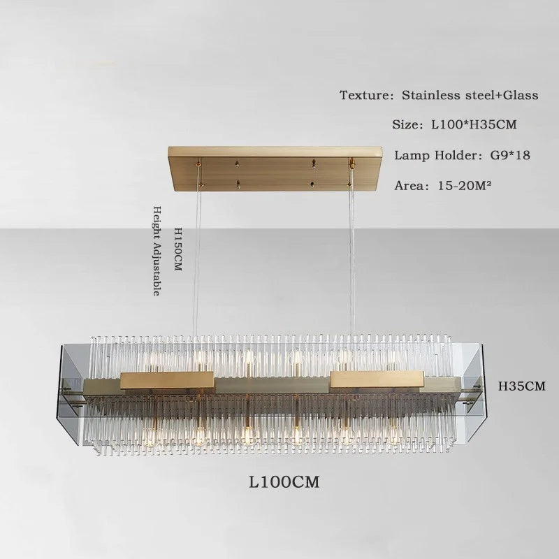 Afralia™ Glass Chandelier: Stylish Table Lamp for Dining and Living Room