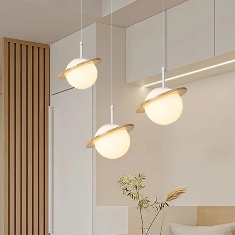 Afralia™ Modern Glass Ball LED Pendant Light: Elevate Your Living Space with Contemporary Elegance